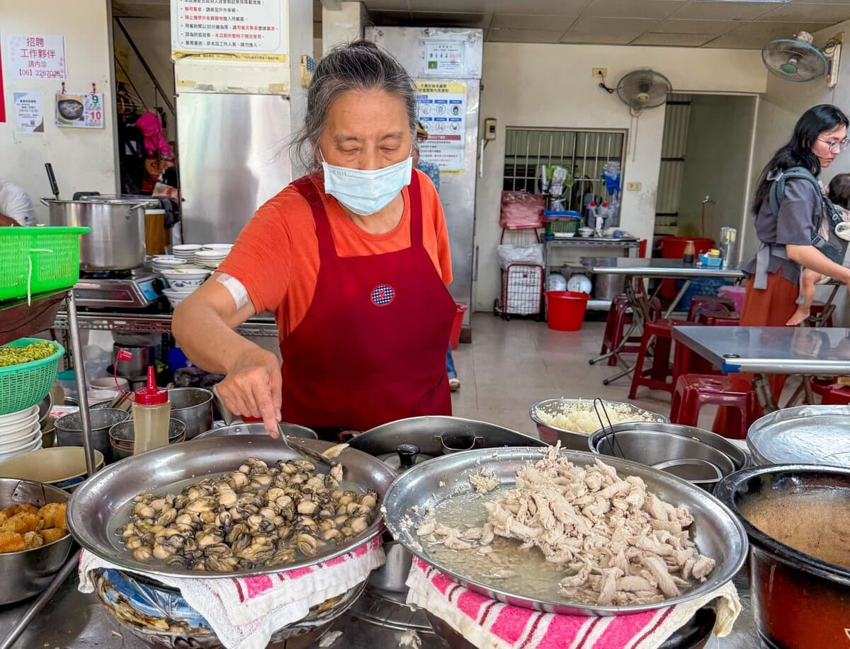 Oesters en milkfish in Tainan