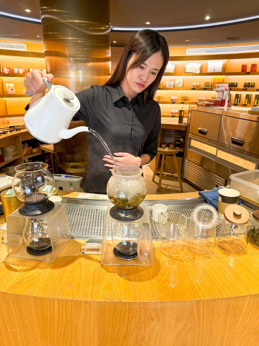 Oolong thee bij Zenique in Taipei