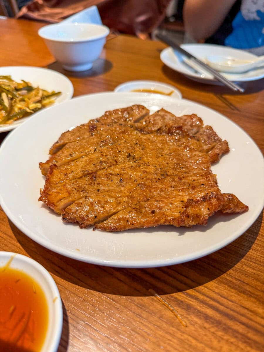 Pork chop bij Din Tai Fung in Taipei