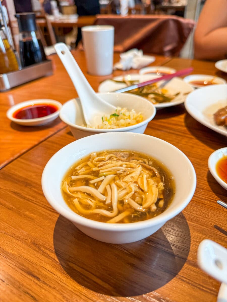 Misosoep met tofu bij Din Tai Fung in Taipei