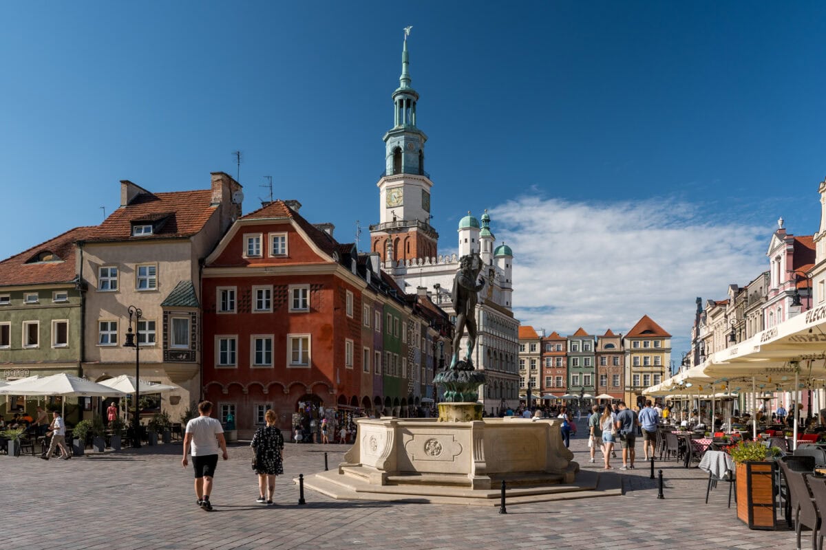 Plein in de Poolse stad Poznan