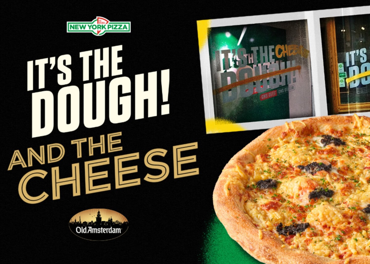 NY Pizza en Old Amsterdam samenwerking op pizza