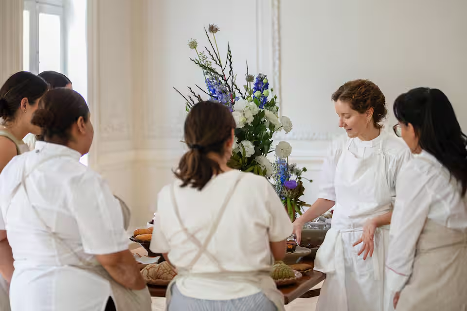 Chef-kok Elena Reygadas geeft een workshop in Mexico-City