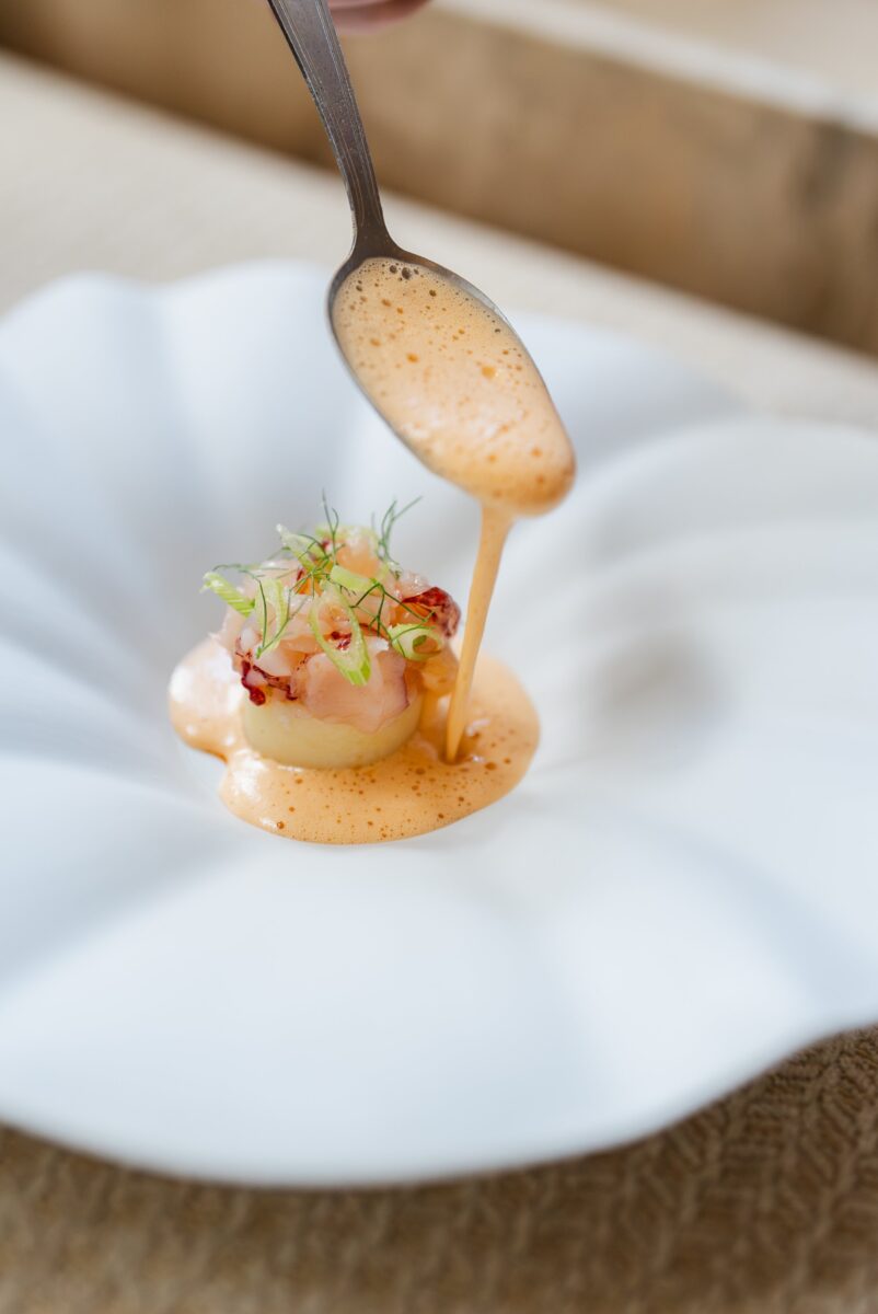 Gerecht van sterrenrestaurant FOGO in Parijs