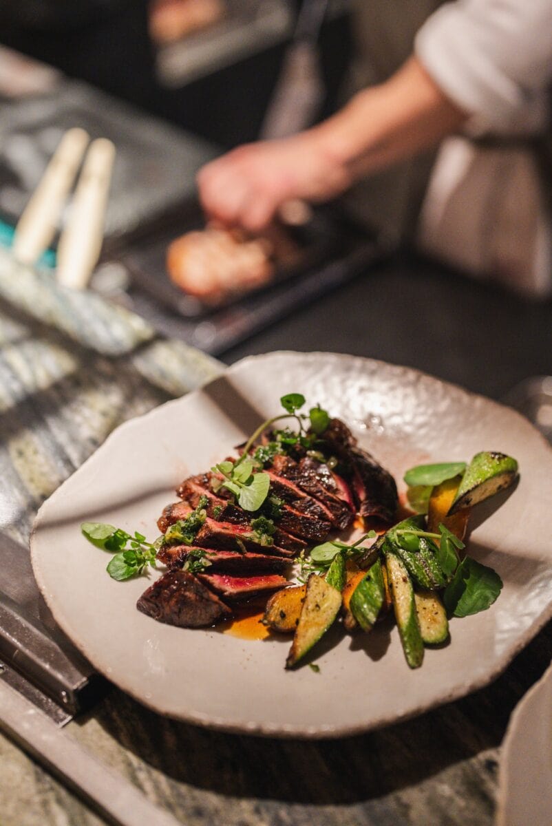 Fine dining gerecht van Restaurant FOGO in Parijs