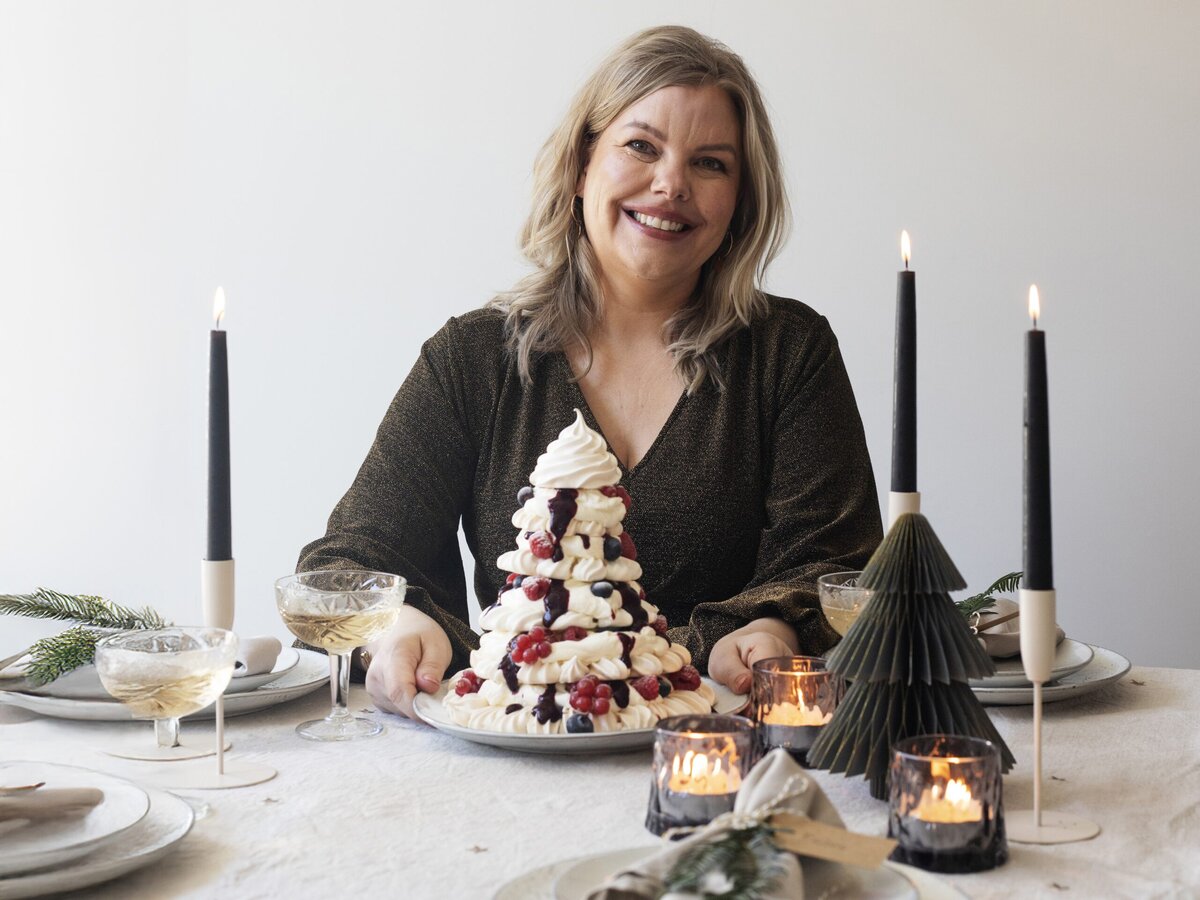 blogger uit paulines keuken aan kersttafel
