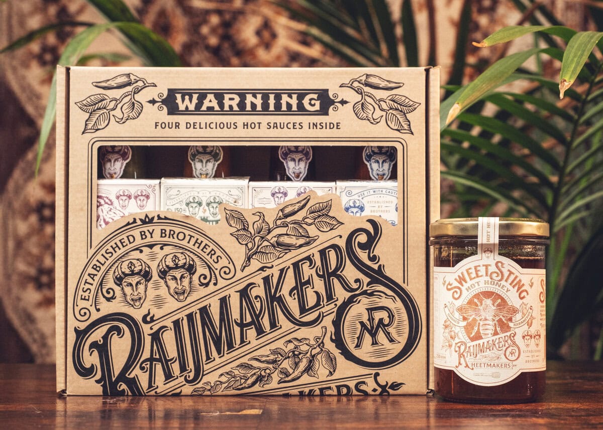 Raijmakers hot honey in verpakking