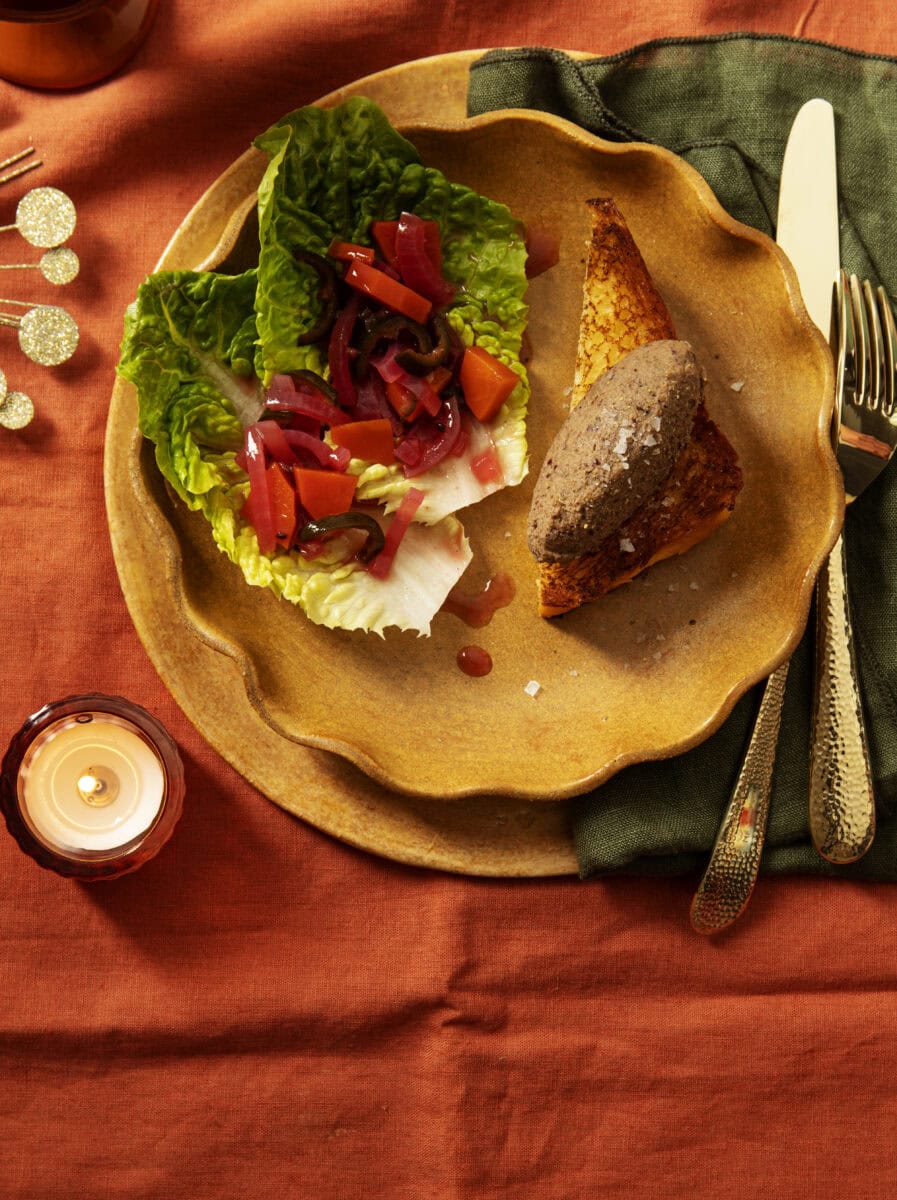 briochetoast met champignonpaté