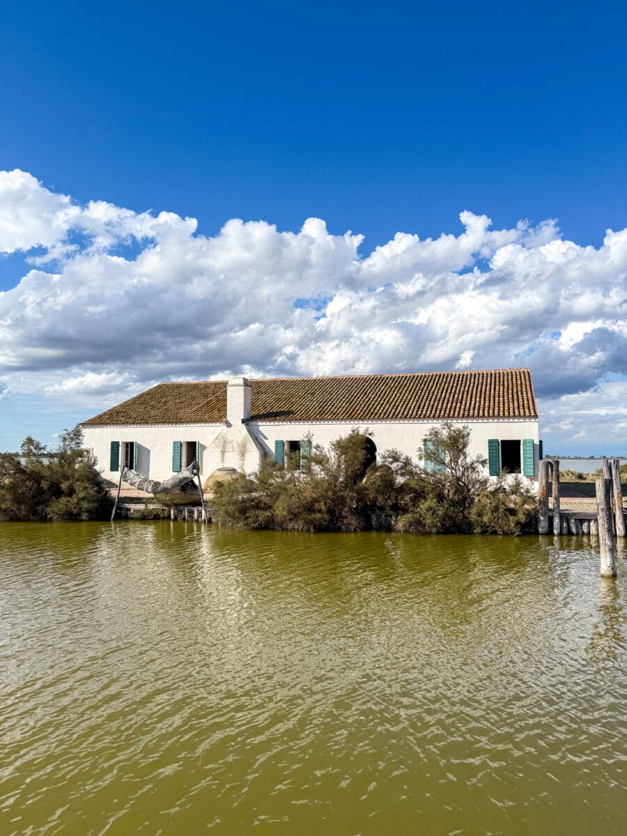 Vissershuis in de Po-Delta in Italië