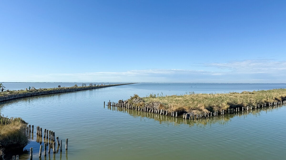 Uitzicht over de Po-Delta in Italië