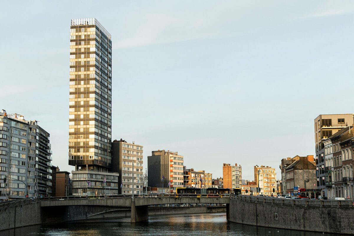 Uitzicht over de stad Luik in België
