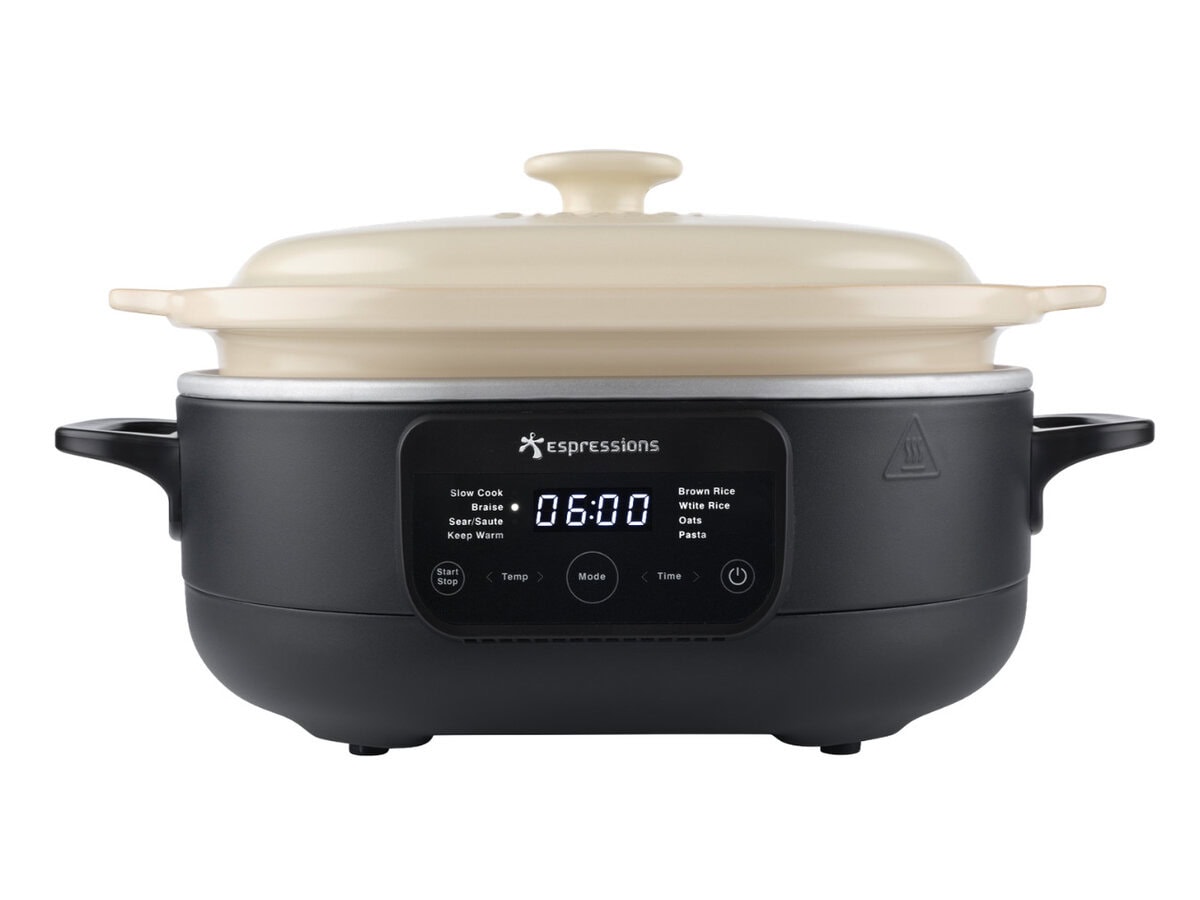 multicooker met witte deksel