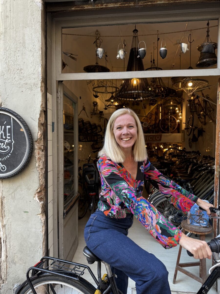Annebeth Vis van Barcelonatips op de fiets