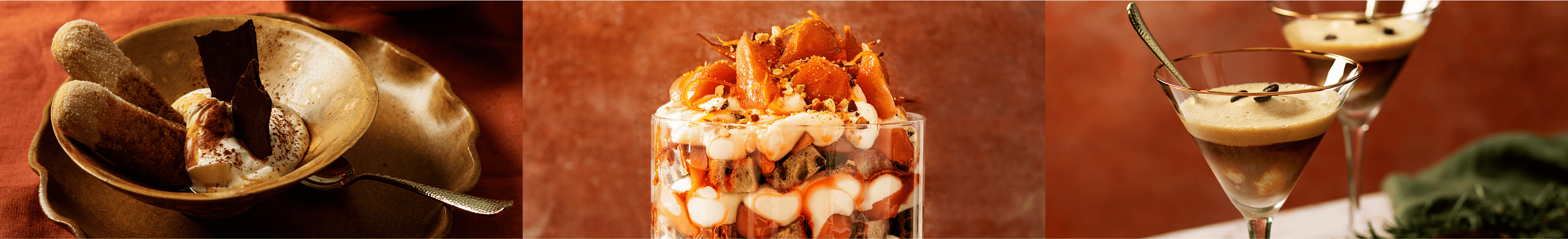 Achtergrondafbeelding met kerstrecepten