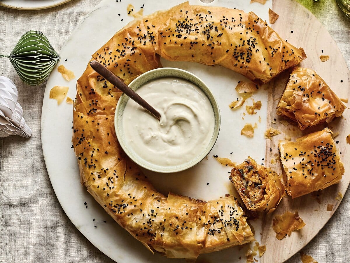 Cover voor Filokrans met halloumi, snijbiet en flespompoen