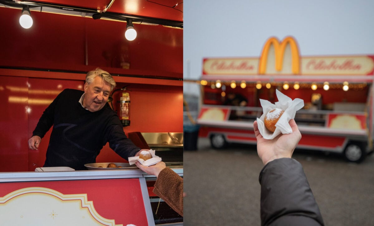 McDonalds oliebollenkraam met Robèrt van Beckhoven