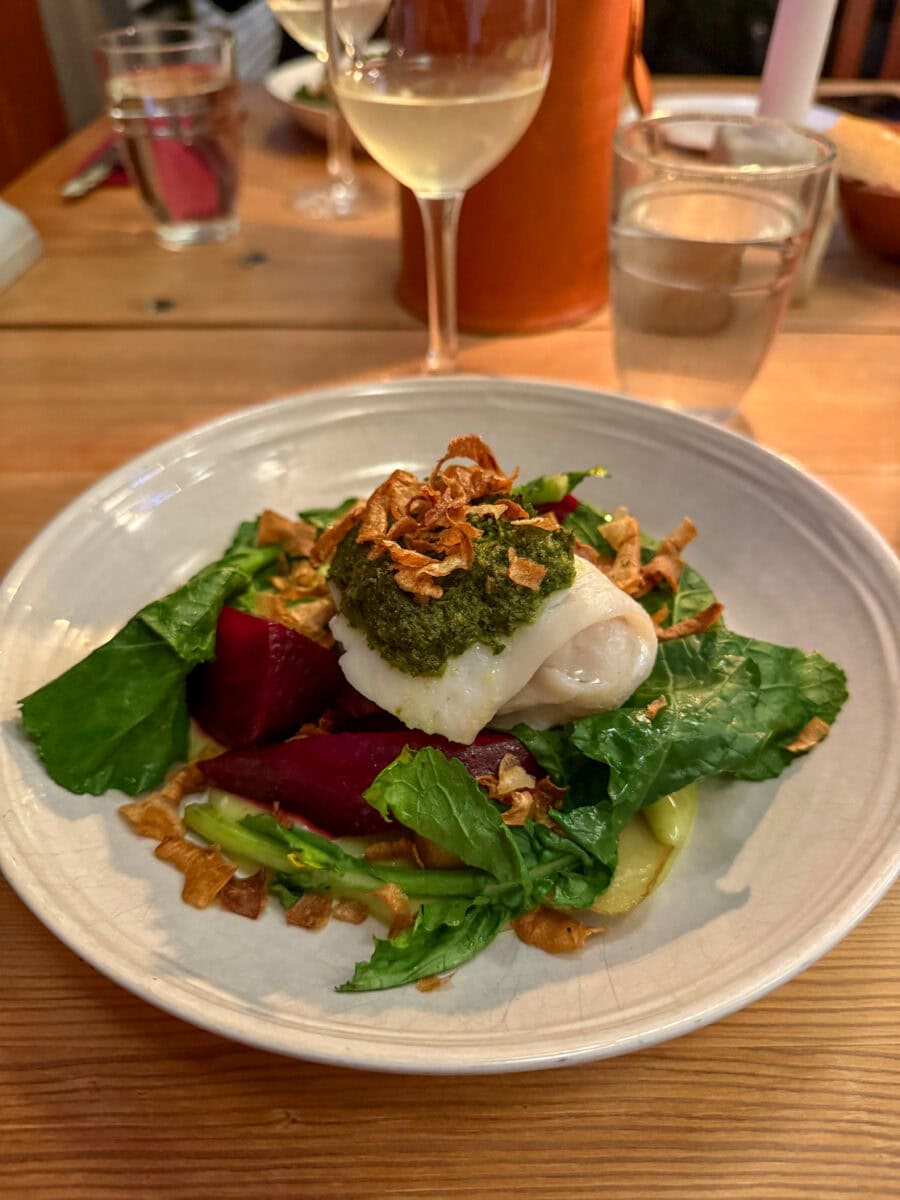 Schelvis van het kerstmenu bij Gunnebo Slott