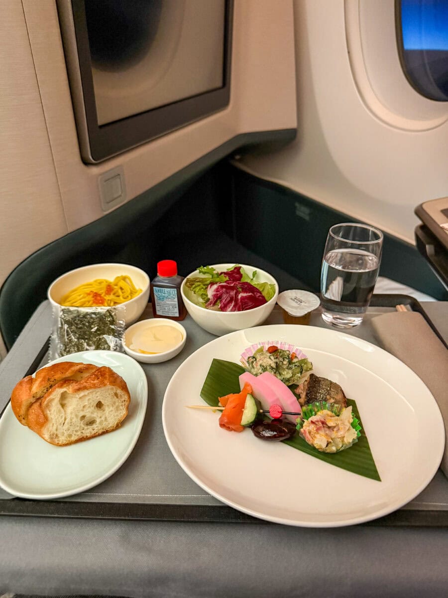 Eten aan boord bij Cathay Pacific