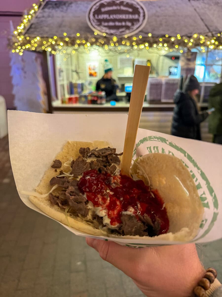 Kebab van rendier in Zweden