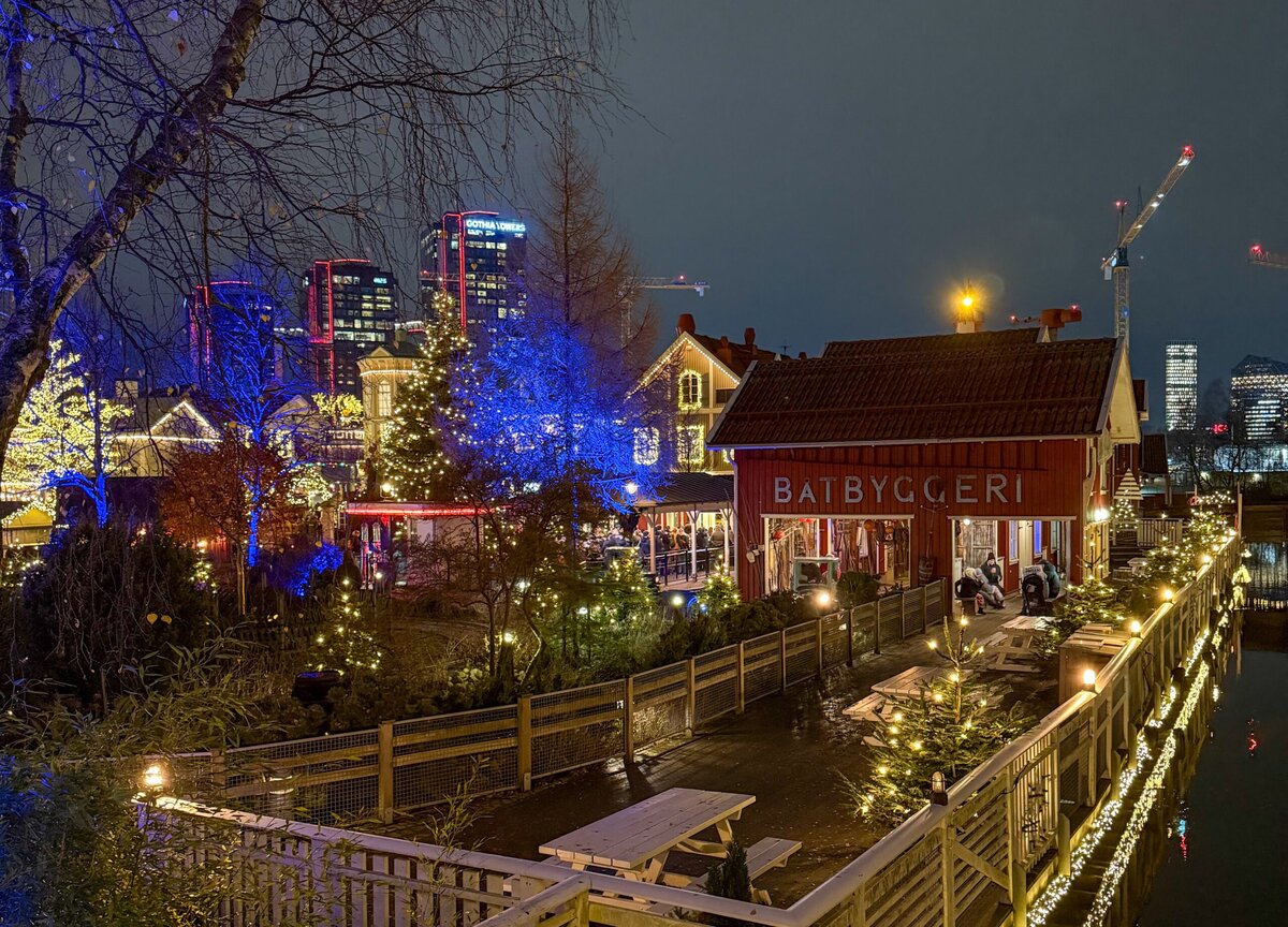 Park Liseberg tijdens de feestdagen in Göteborg
