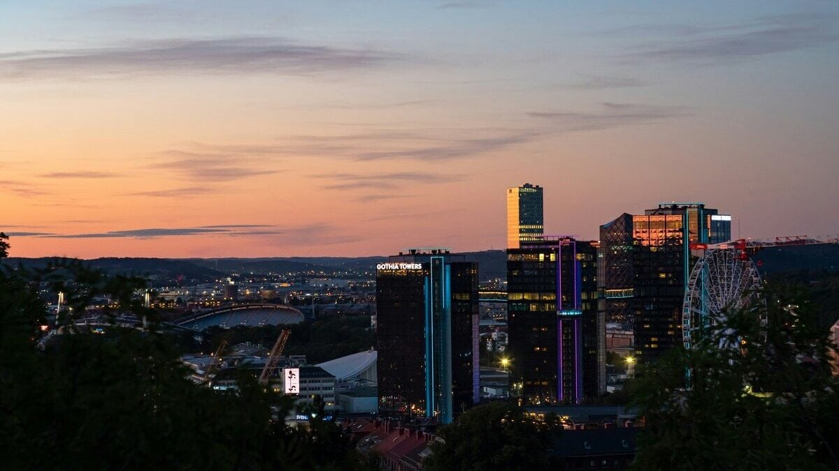Uitzicht over de stad Göteborg in Zweden