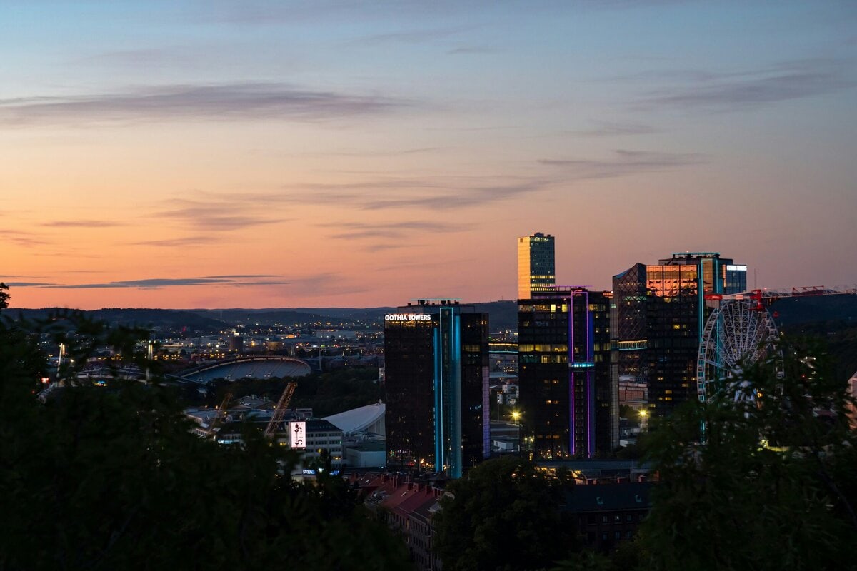 Uitzicht over de stad Göteborg in Zweden