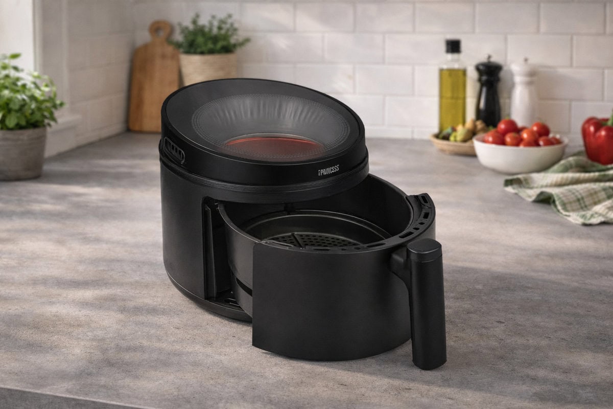 Airfryer Action lade open