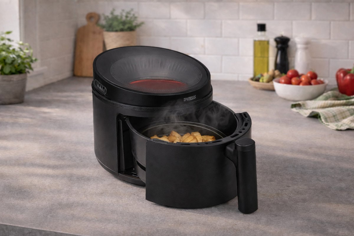 Airfryer Action lade open