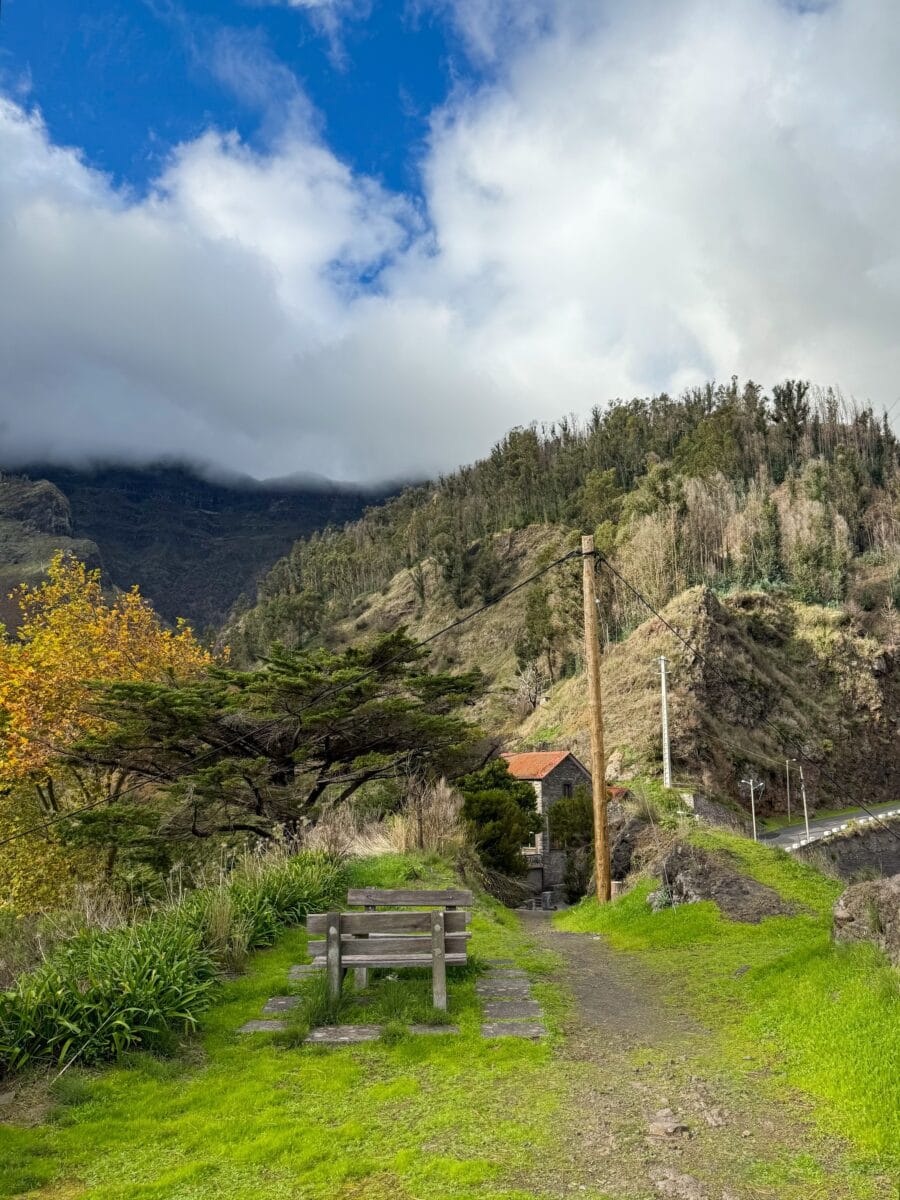 Uitzicht over het groene landschap van Madeira