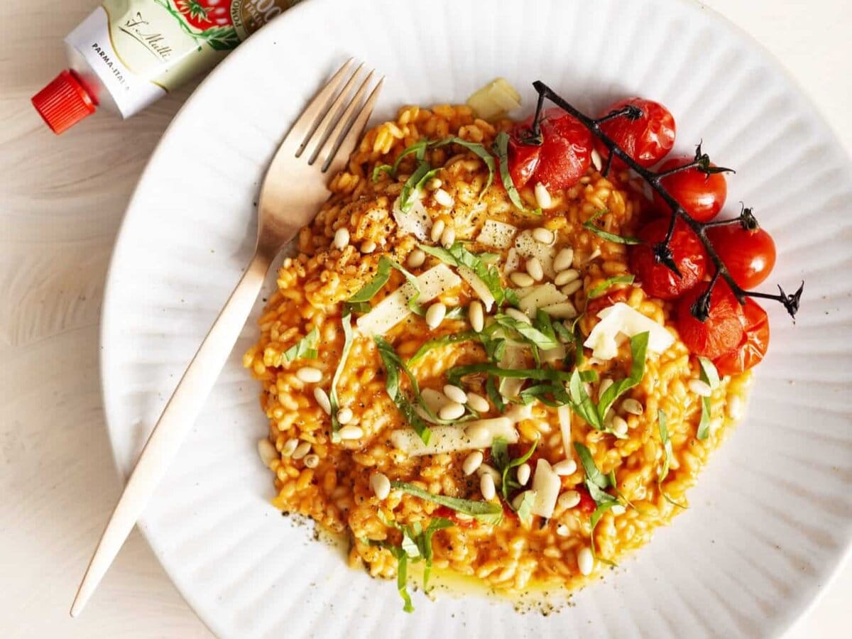 risotto met tomaten en paprika