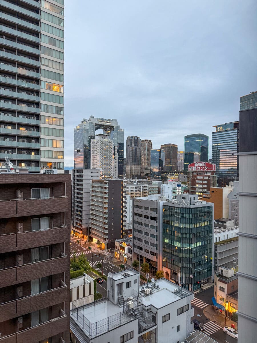 Uitzicht over de stad Osaka