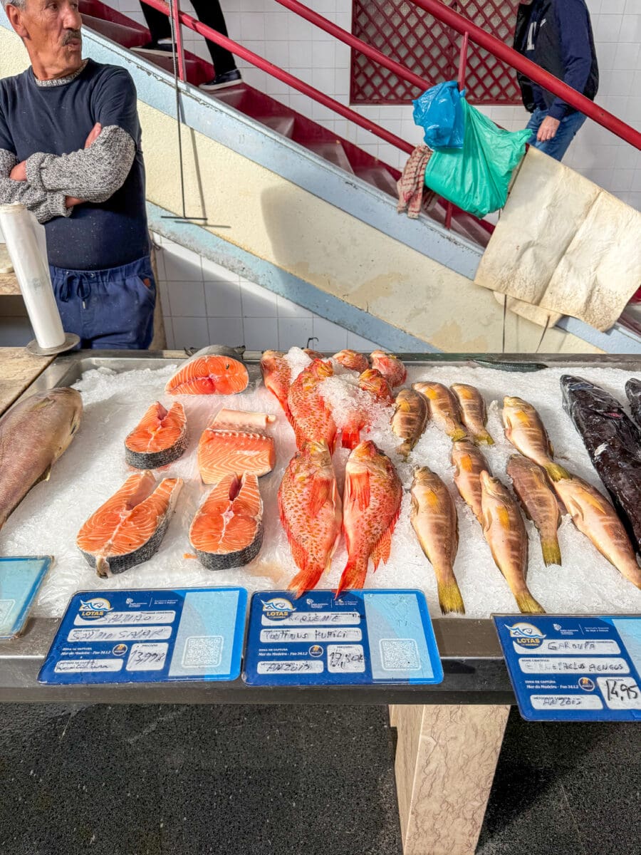 Verse vis op de markt van Funchal op Madeira