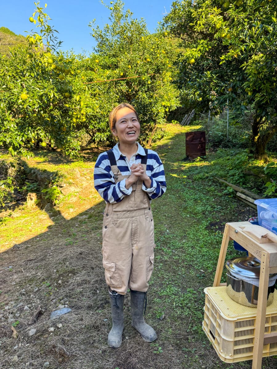 Miu van Ourgarden Farm in Aki, Japan