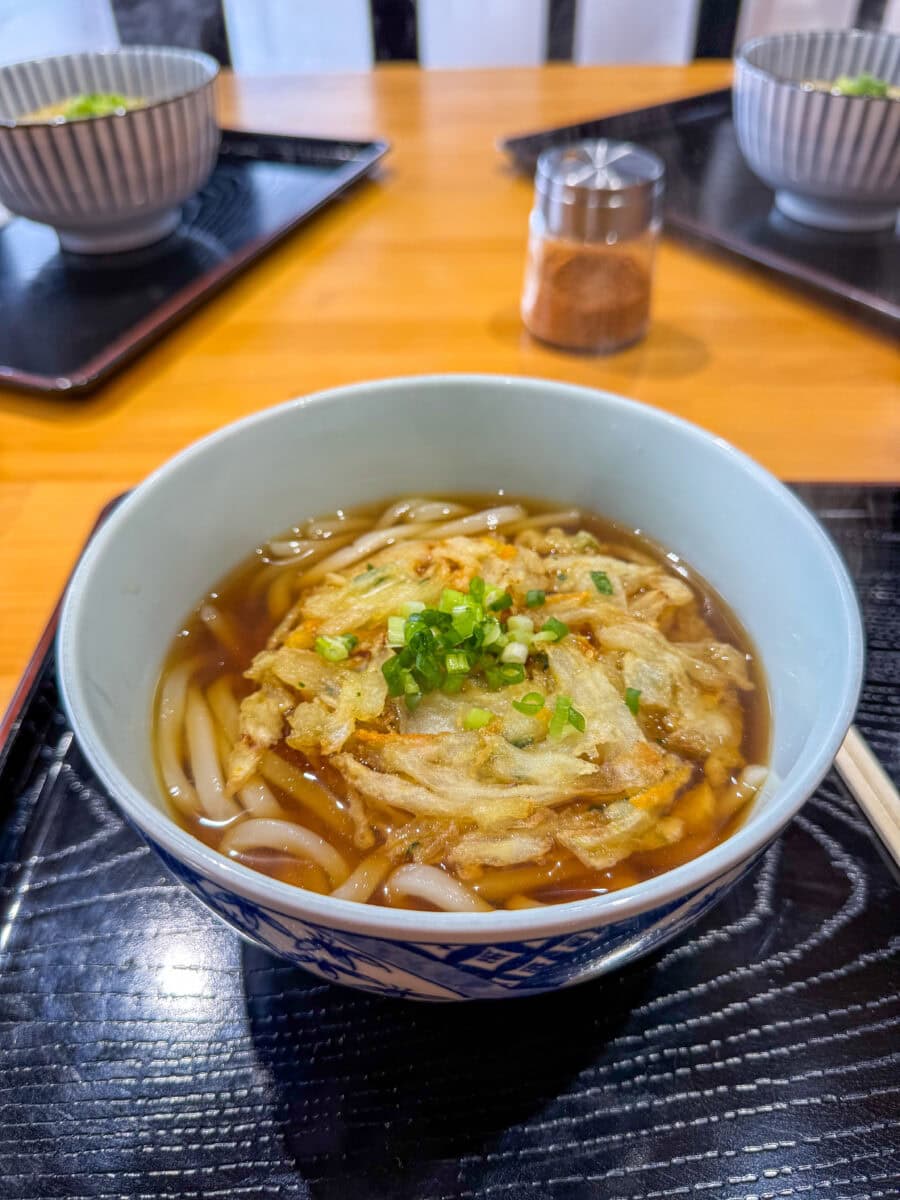 Dashi met udon noedels in Japan