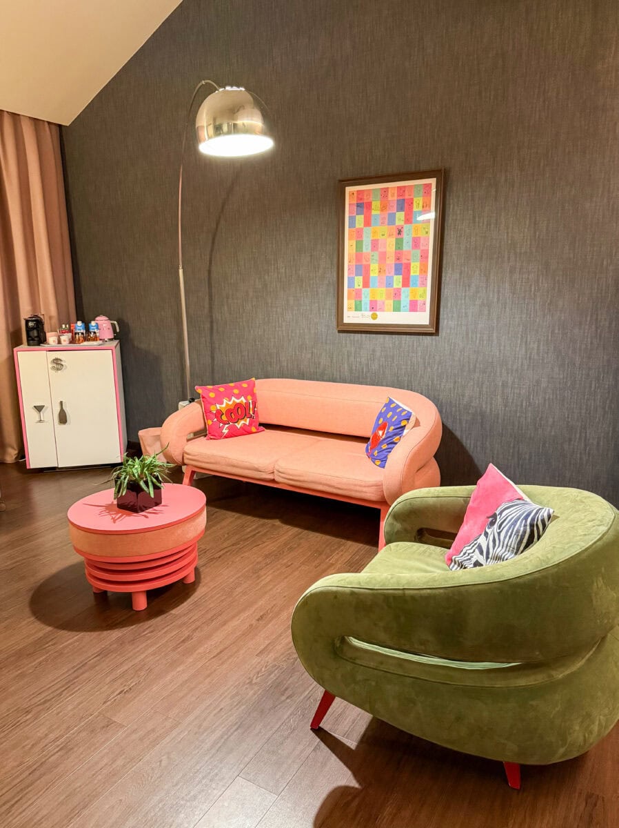 Zithoek in de suite van nhow Milano