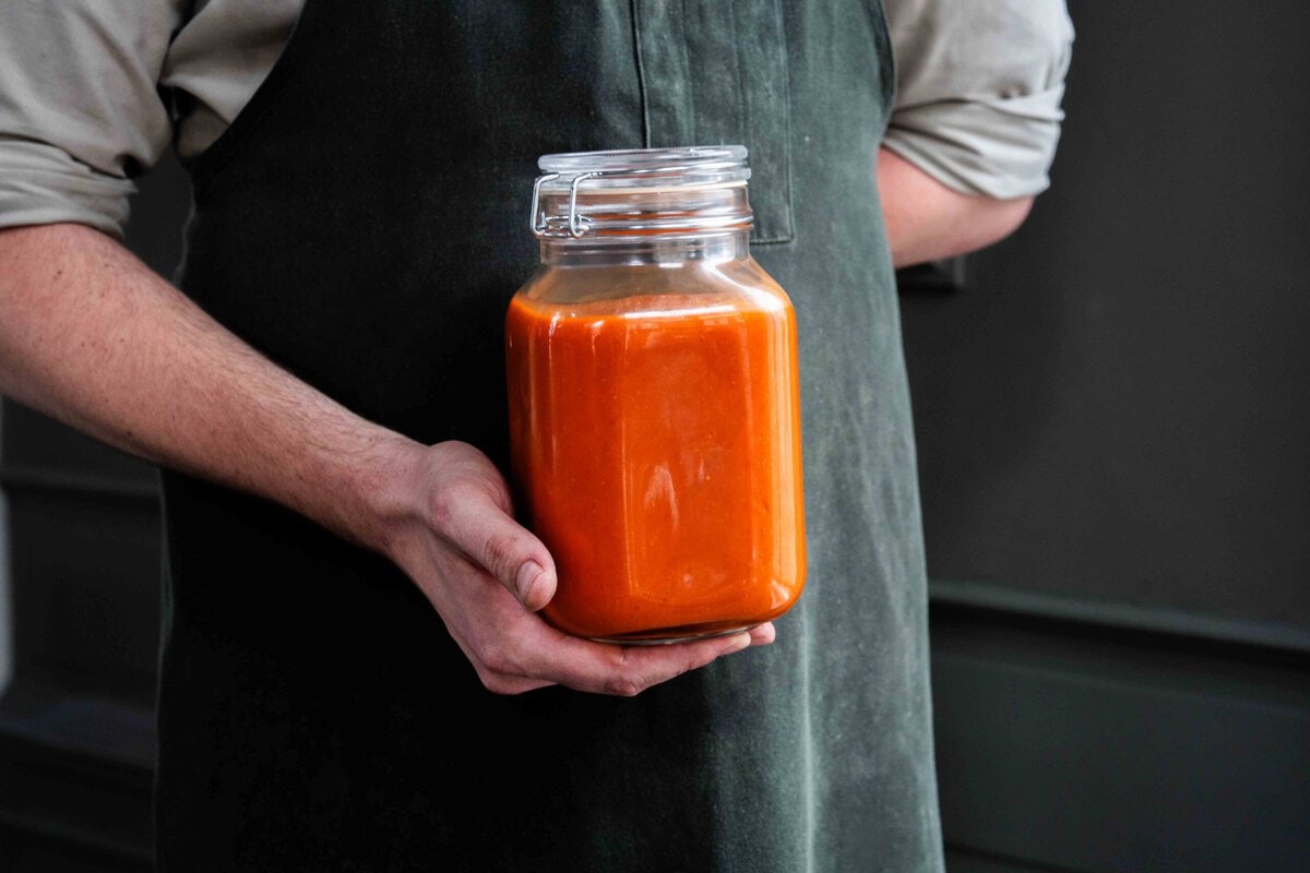 hot sauce in pot