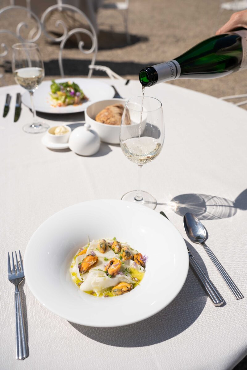 Gerecht bij restaurant van Château Neercanne