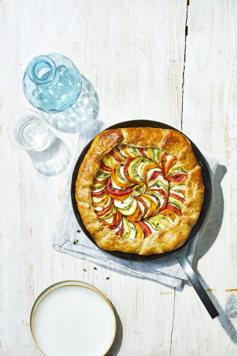 Ratatouille taart met cheddar en tijm