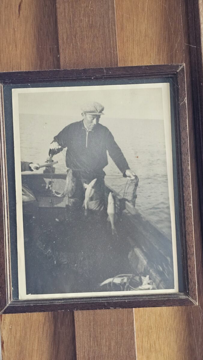 Oude foto van Friese visser