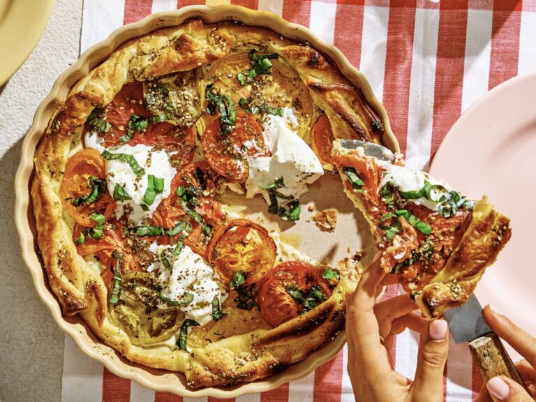 Galette met tomaten, burrata & za’atarolie