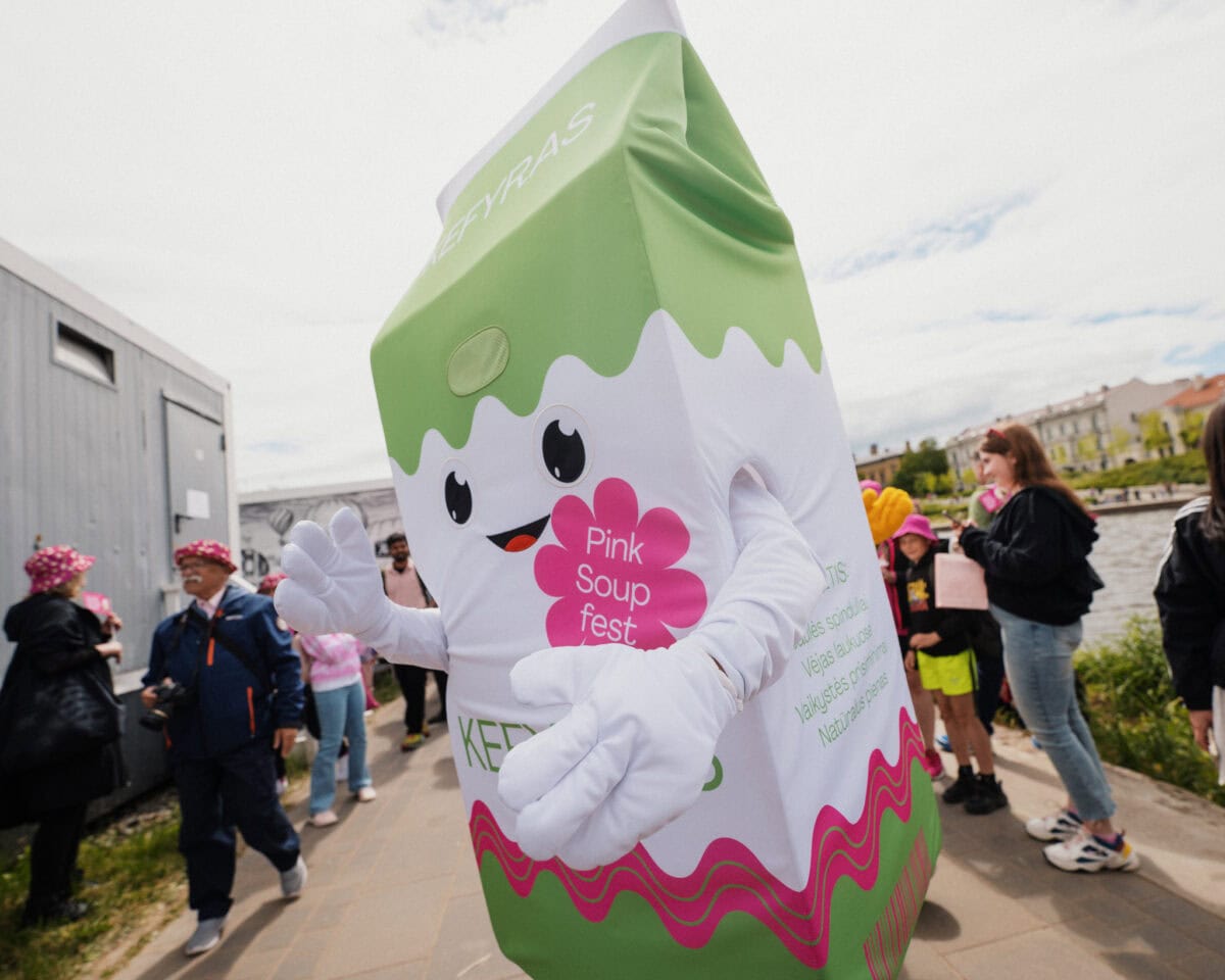Kostuum tijdens het Pink Soup Fest in Vilnius