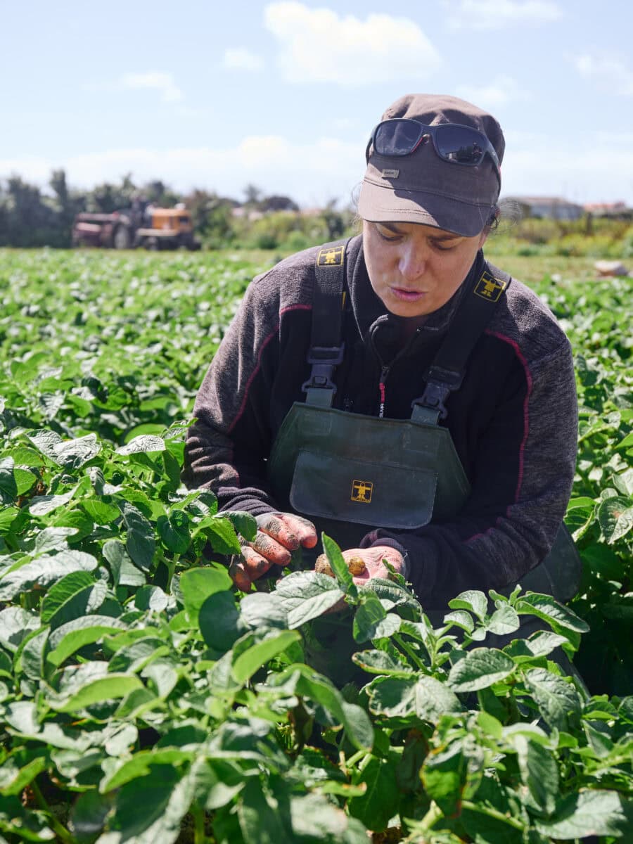 Aardappelboer Jessica op het eiland Noirmoutier
