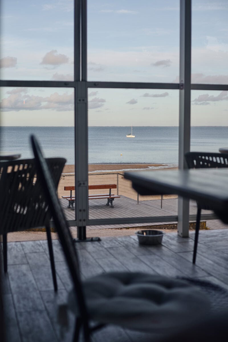 Uitzicht vanuit restaurant La Potinière in Vendée
