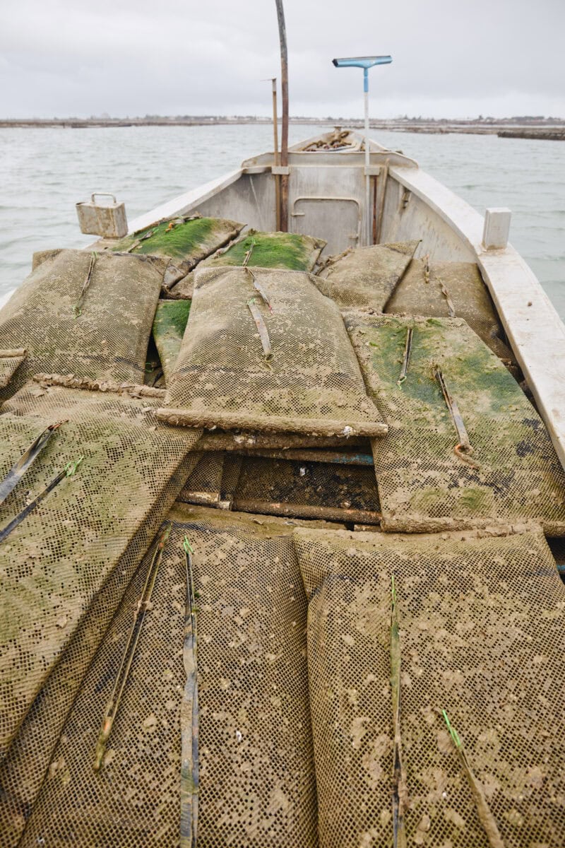 Boot vol met oesters bij Noirmoutier