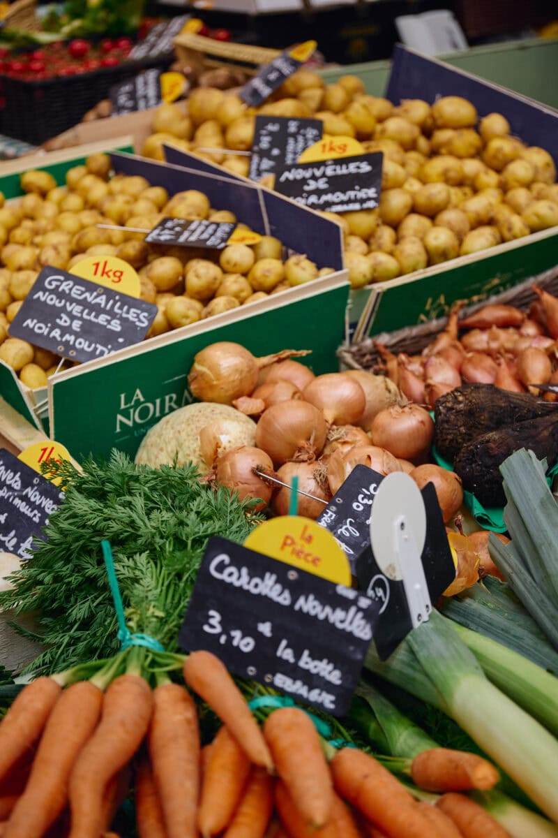 Groente en fruit op de markt van Noirmoutier