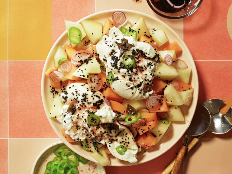 Meloensalade met burrata