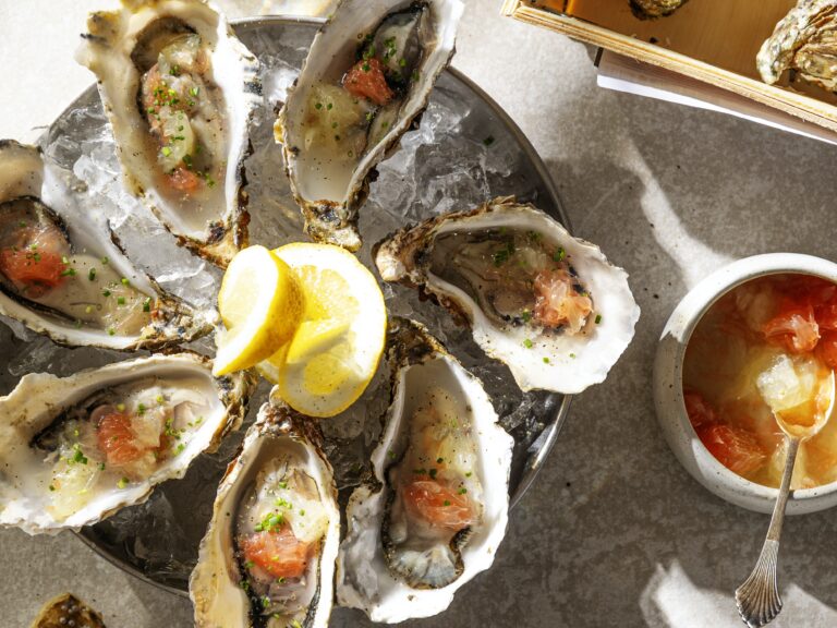 Oesters met grapefruit-mignonette