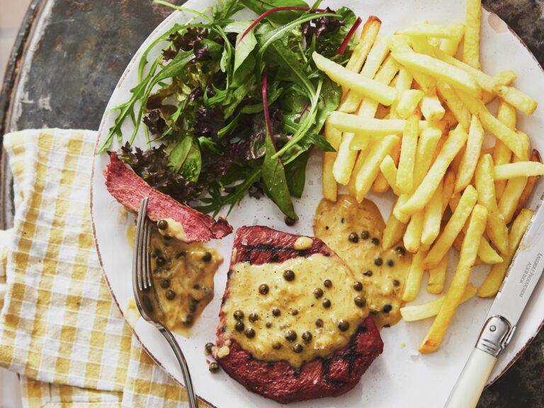 Steak frites au poivre
