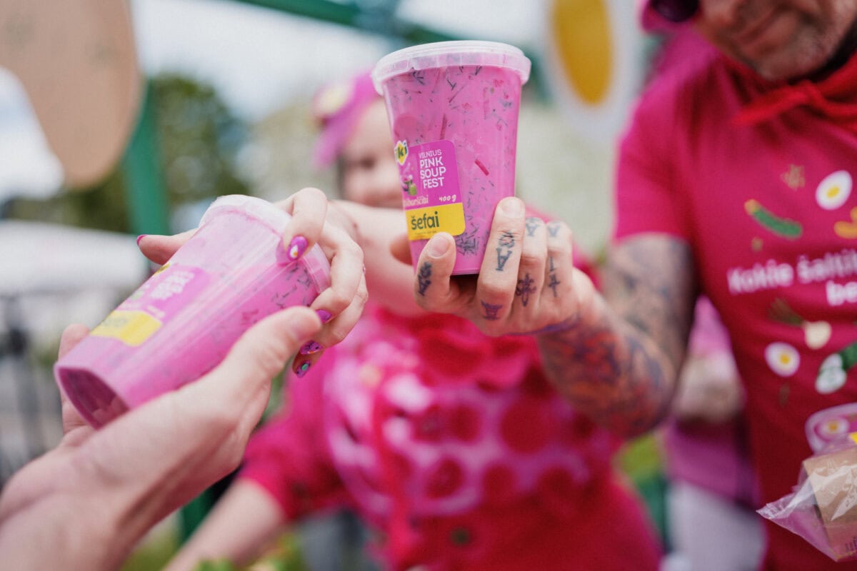 Eten op het Pink Soup Fest in Vilnius