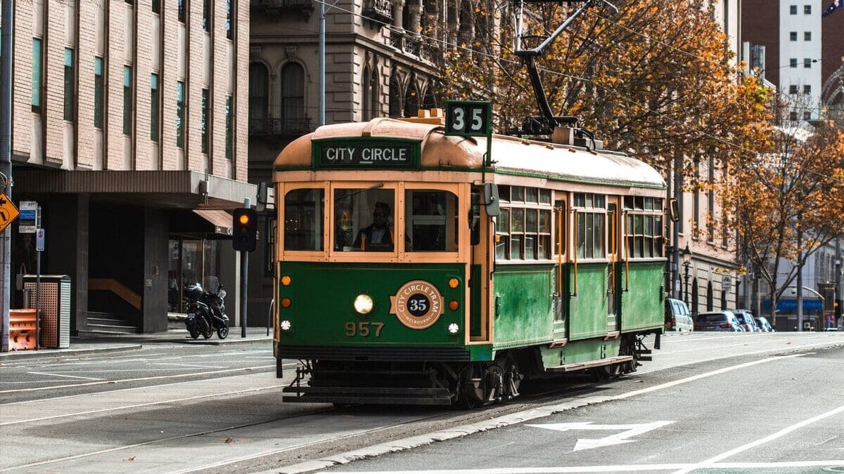 Tram in de Australische stad Melbourne